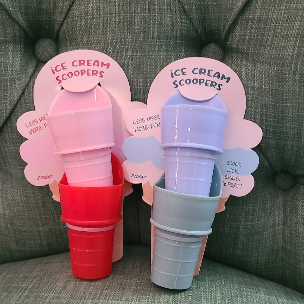Ice Cream Scoopers Set - Red and Blue